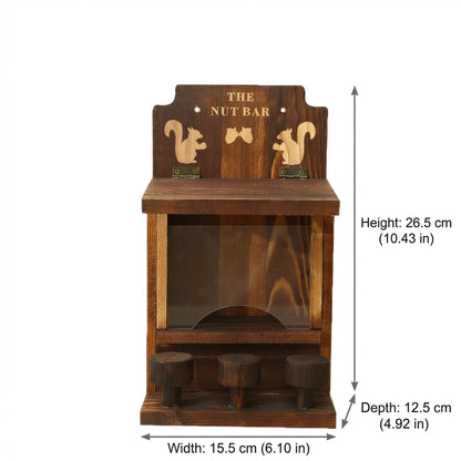 Wooden Squirrel Feeder - The Nut Bar